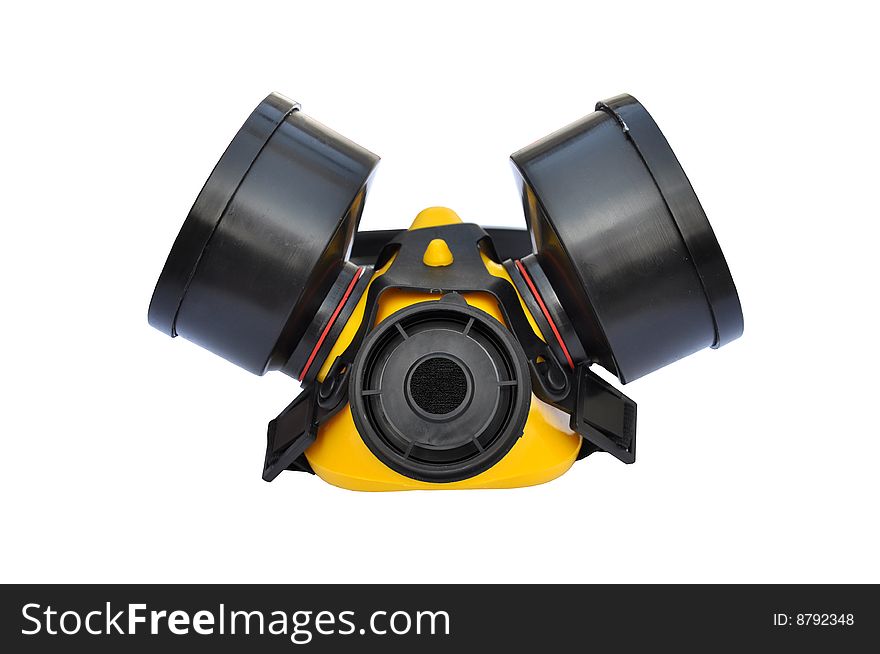 Gas mask isolated on white, with clipping path