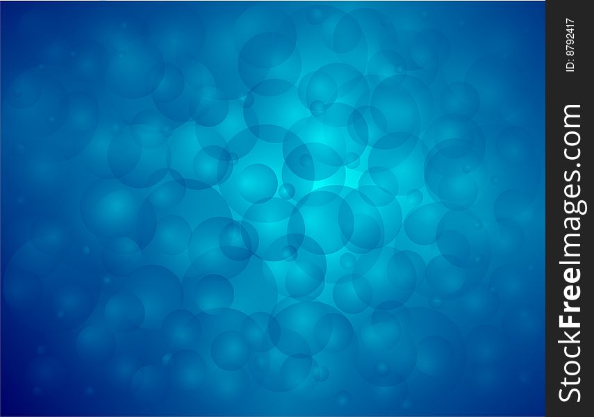 Blue Bubbly Background Vector