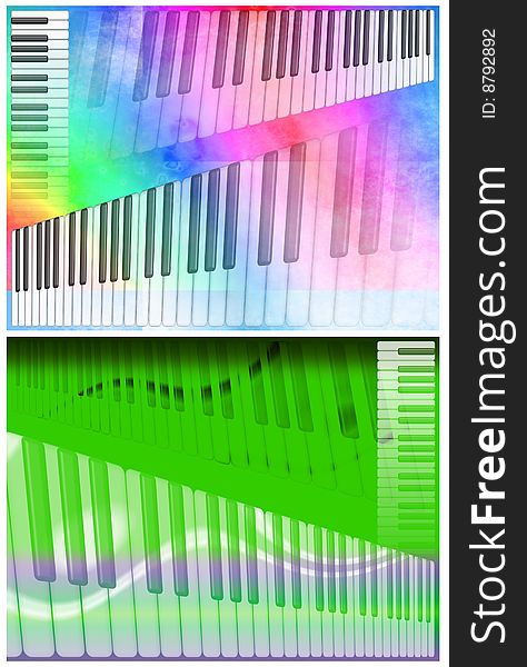 Musical Backgrounds Keyboards