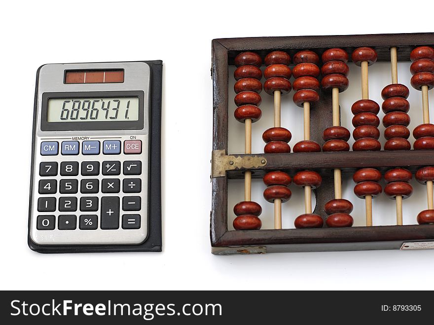 Calculator And Abacus Together