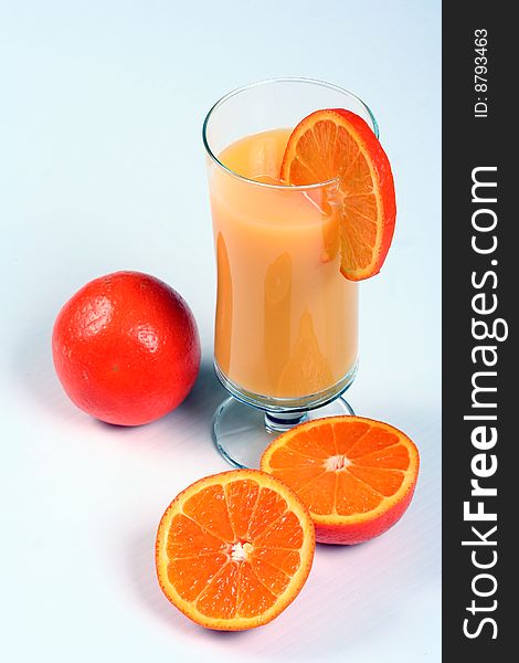 Fresh and cold orange juice. Fresh and cold orange juice