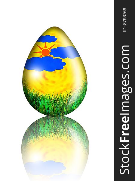 Easter egg is a symbol of the spring Christian holiday.
