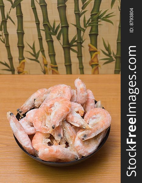 Frozen prawns