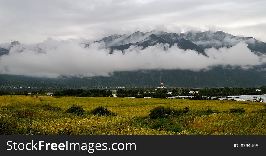 Tibet plateau, after the rain,  Wilderness. Tibet plateau, after the rain,  Wilderness