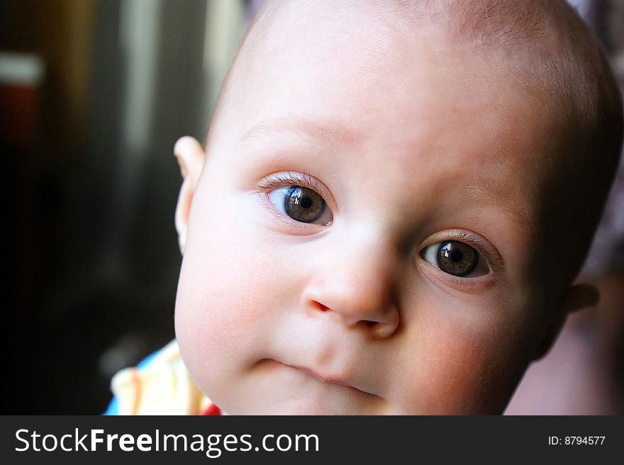 Baby boy, portrait photo, eyes