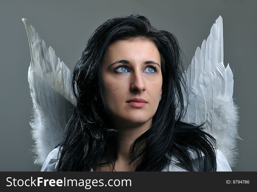 Portrait of beautiful women with angel wings. Portrait of beautiful women with angel wings