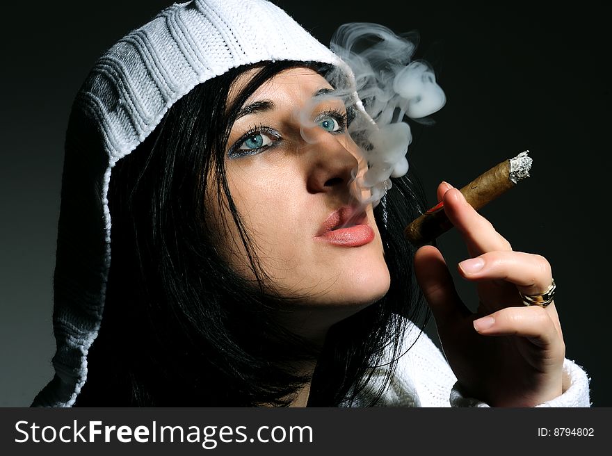 Beautiful women smoking