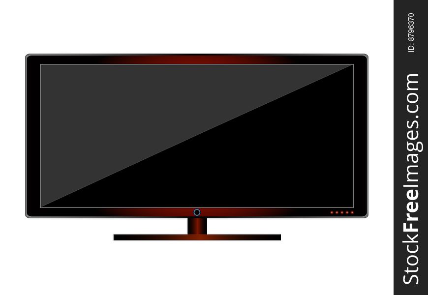 Illustration of digital television set on a white background. Illustration of digital television set on a white background