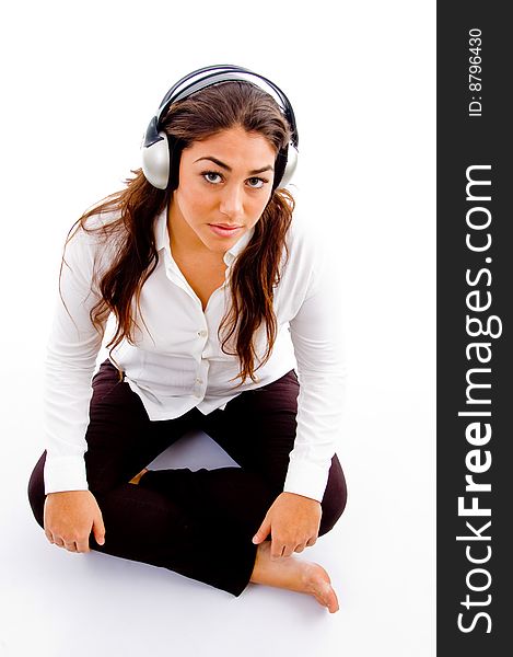 Young Girl Posing With Headphones