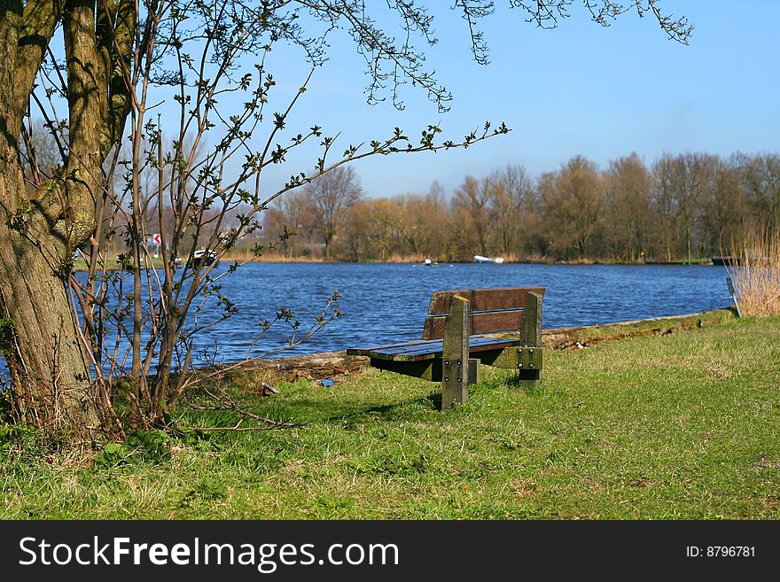 Bench at the waterside