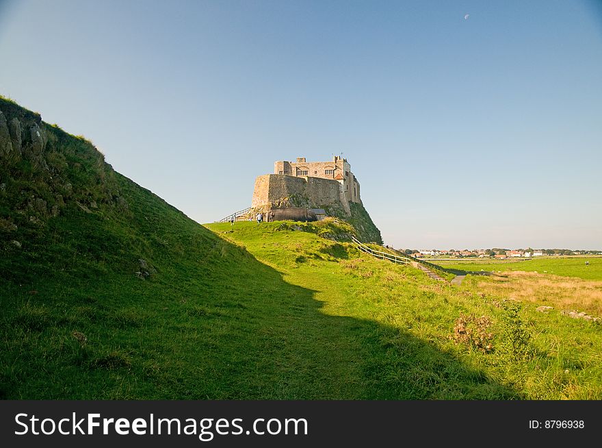 Lindisfarne castle on holy island in england. Lindisfarne castle on holy island in england