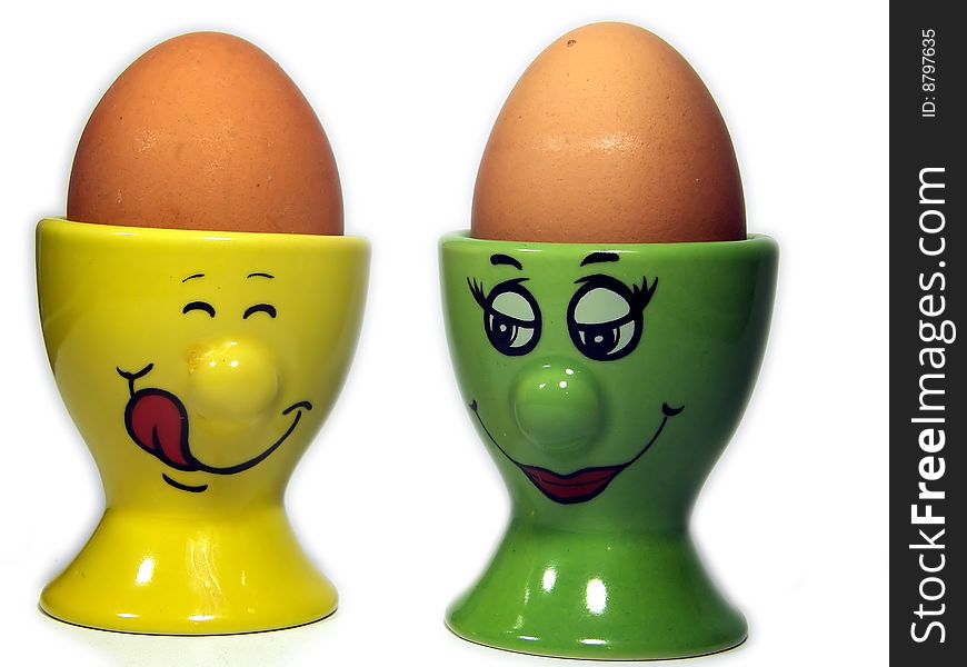 Two nice eggcups for a good breakfast!. Two nice eggcups for a good breakfast!