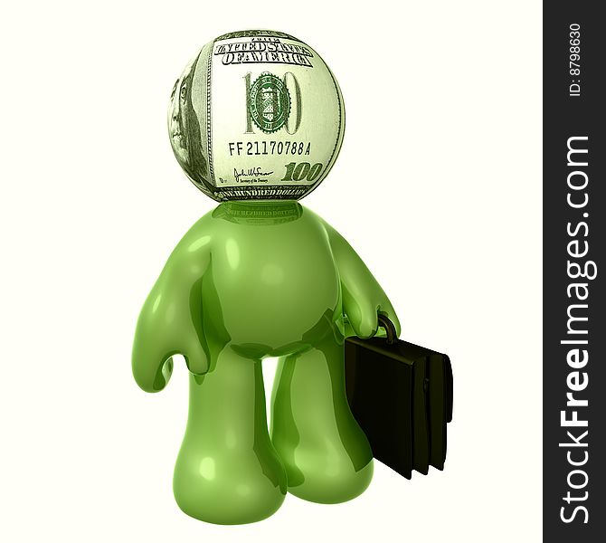 Money head businessman icon figure illustration