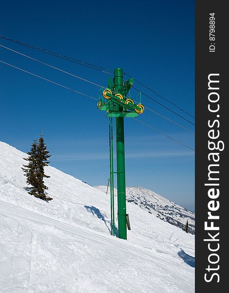 Ski lift to top of mountain