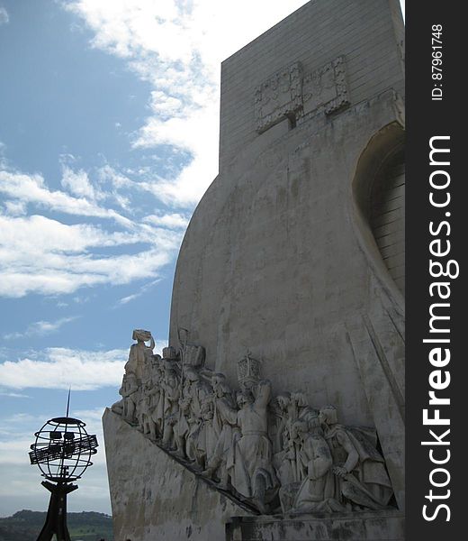 Closeup of the Monument to the Discoveries in Belem, Lisbon, Portugal. Closeup of the Monument to the Discoveries in Belem, Lisbon, Portugal.