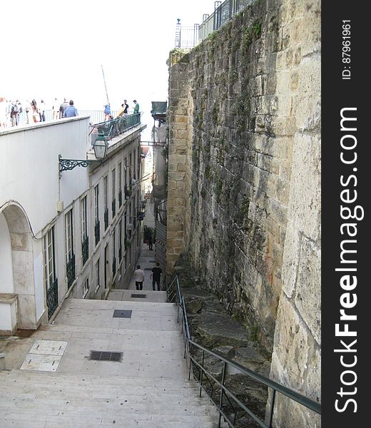Narrow Steps Between Buildings In Old City