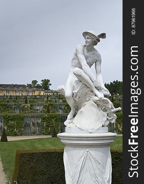 Statue Of Hermes In Sanssouci Park, Potsdam, Germany.