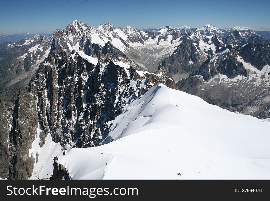 Snow Covered Mountain Peaks