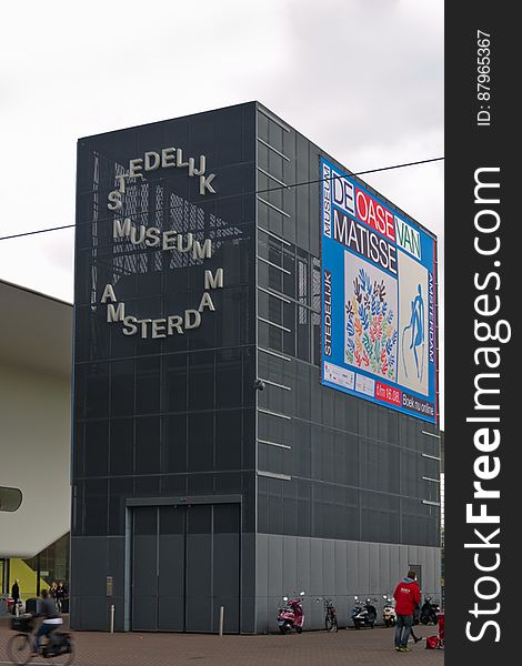 Exterior of the Stedelijk Museum Amsterdam, Netherlands.