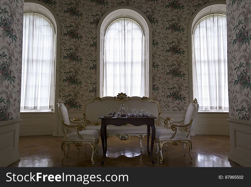 A view inside a rococo style room.