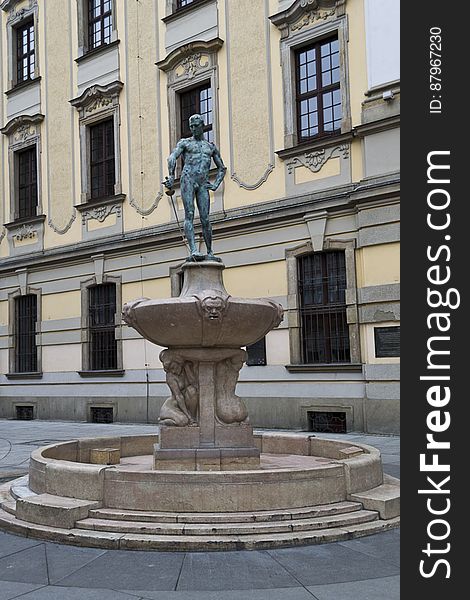 Statue On Fountain, Wroclaw, Poland