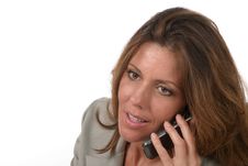 Executive Business Woman With Cellphone 5 Royalty Free Stock Photography Executive Business Woman With Cellphone 5 Royalty Free Stock Photography