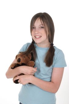 Little Girl Holding Teddy Bear 1 Stock Photo Little Girl Holding Teddy Bear 1 Stock Photo