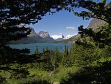 St Mary Lake Framed Stock Photos St Mary Lake Framed Stock Photos