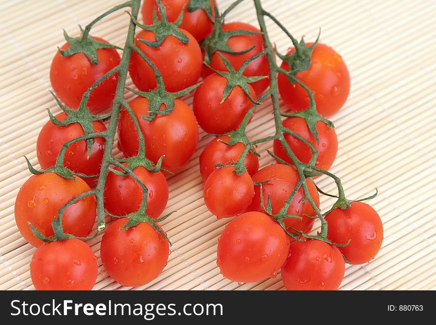 Red tomatoes close-up