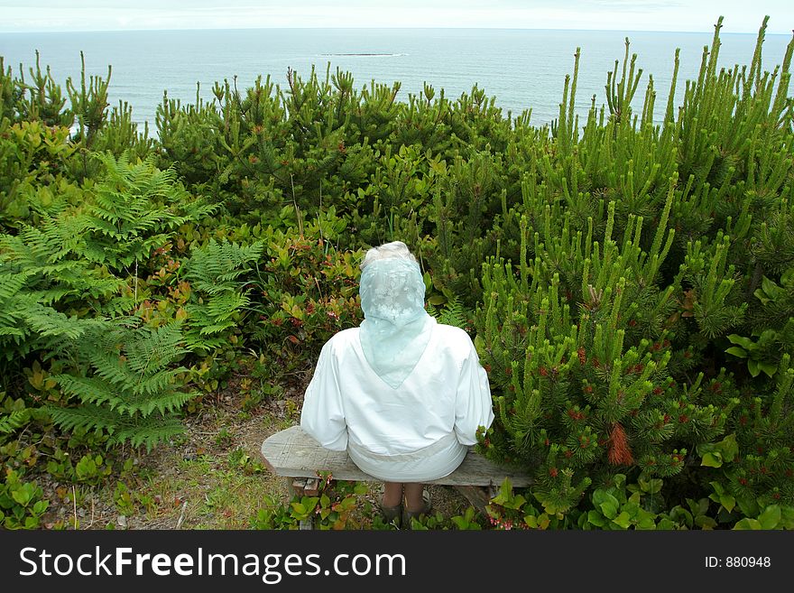 Woman On Bench