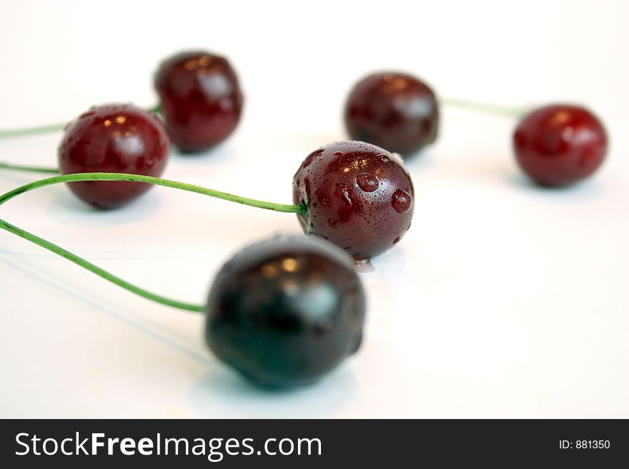 Cherries in isolated
