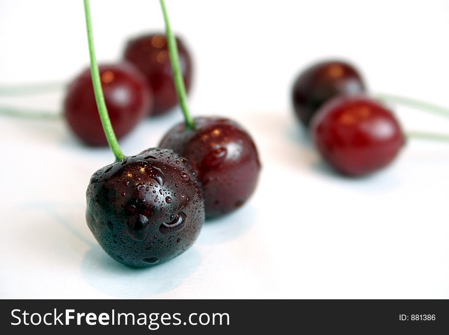 Cherries in isolated