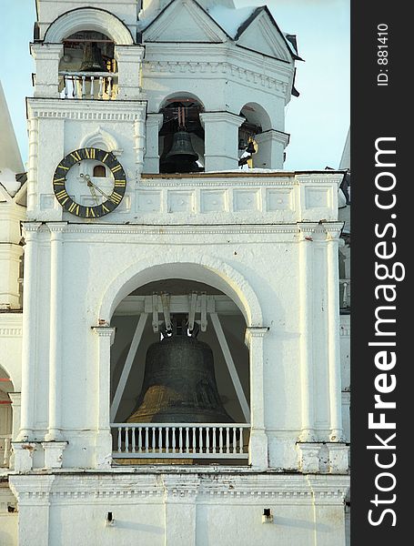 Belltower of monastery near Moscow. Belltower of monastery near Moscow