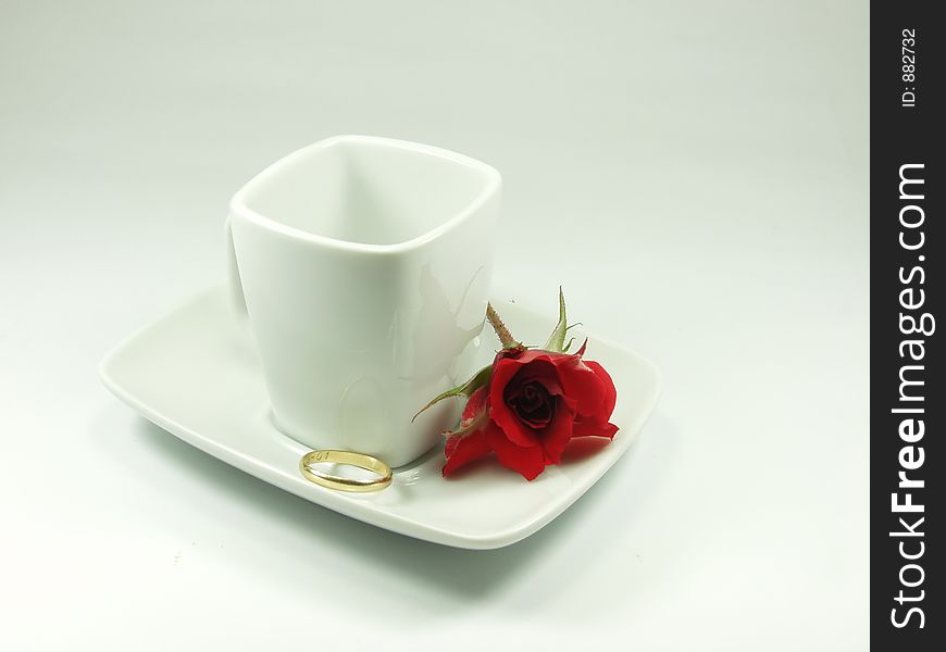 Cup and rose