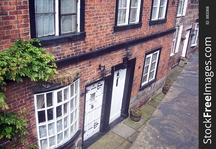 Cottages by the canalside. Cottages by the canalside