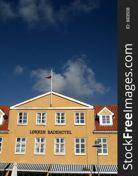 Traditional house in denmark a sunny summer day