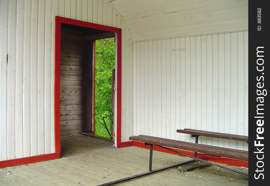 Old stage, with doorway