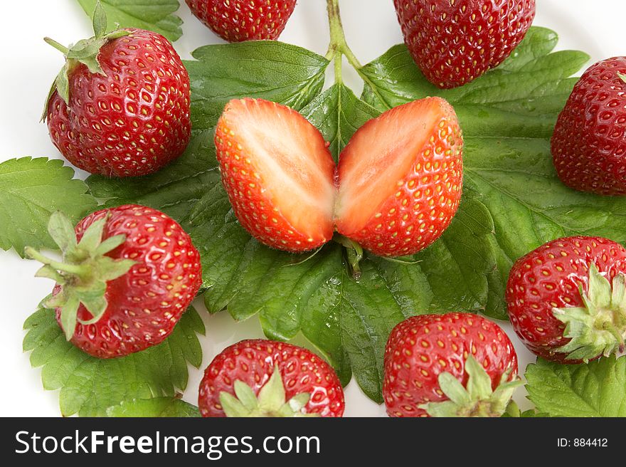 Strawberries background