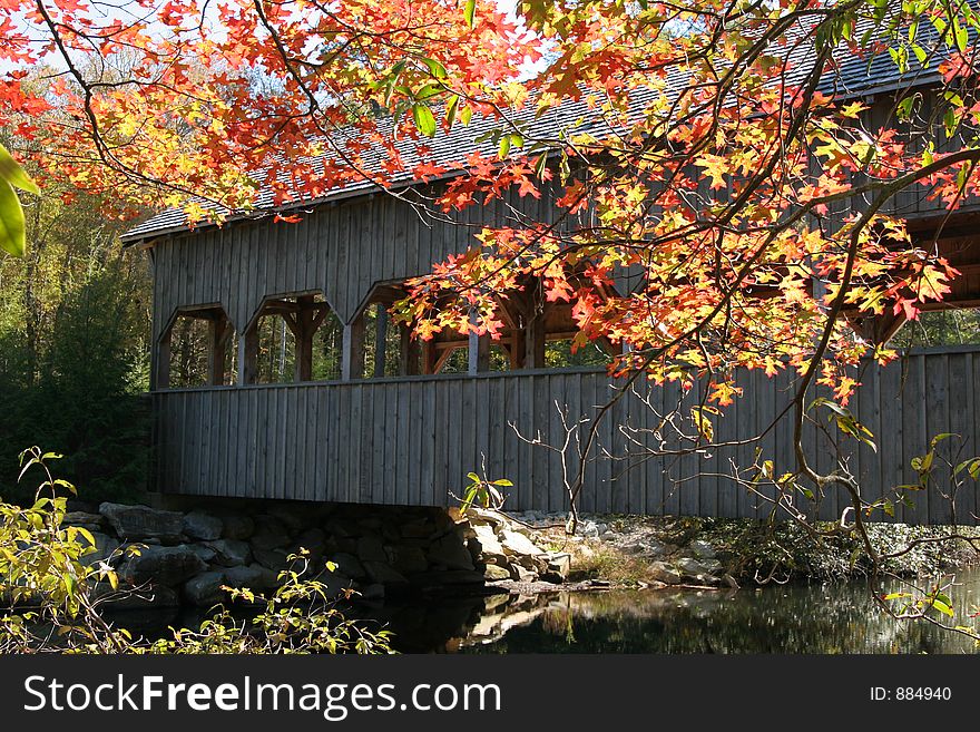 Autumn covered bridge
