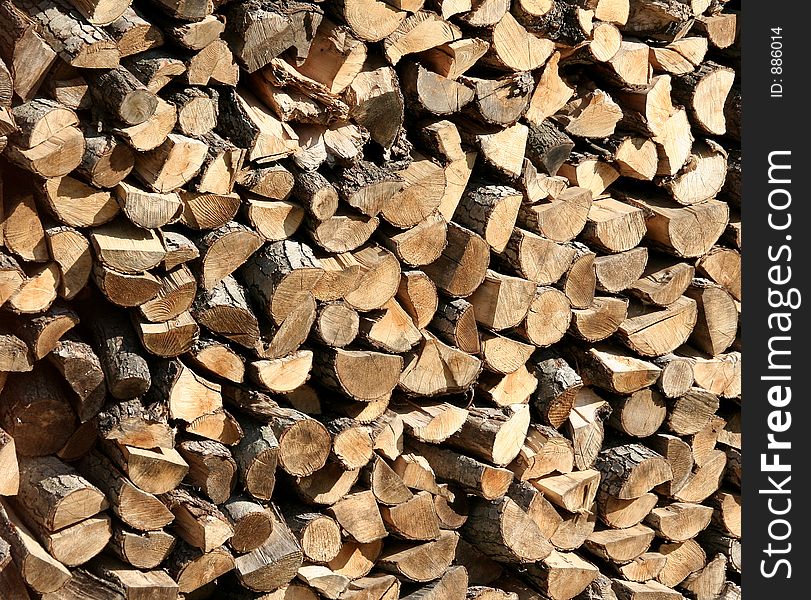 Stacked logs texture