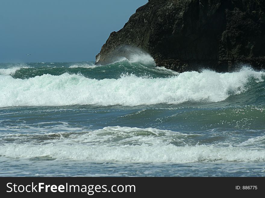 Waves; Brookings, Oregon. Waves; Brookings, Oregon