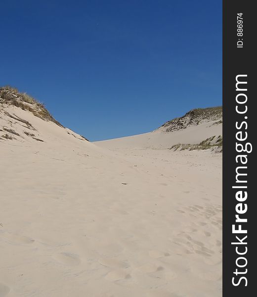 Sand dunes in Slovinsky National Park (unique in Europe mobile dunes)