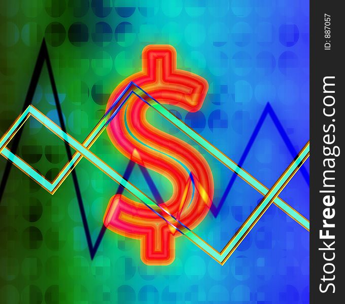 A American Dollar sign or symbol. A American Dollar sign or symbol.