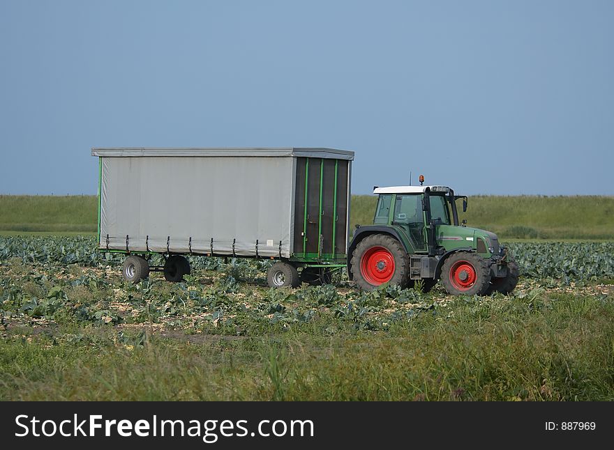 Tractor with wagon