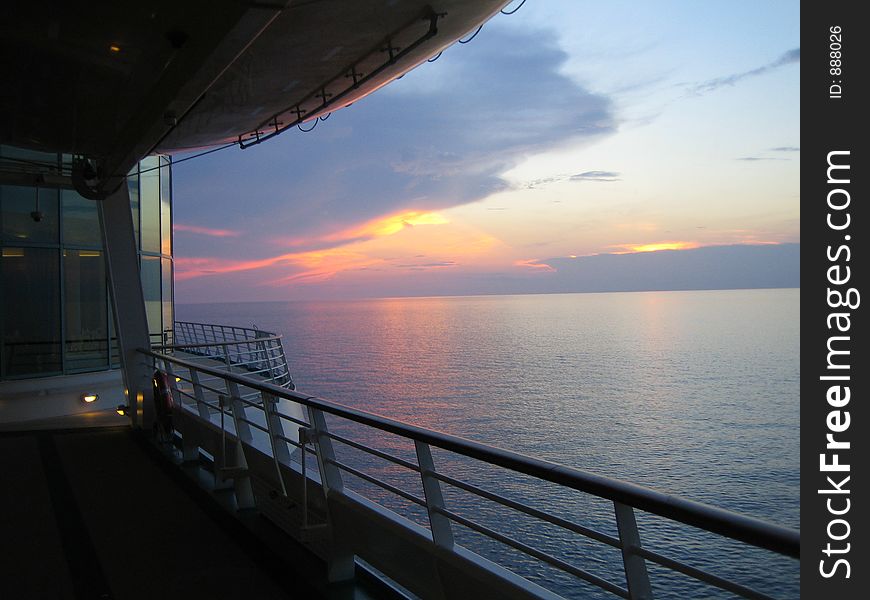 Sunset on the Freedom of the Seas