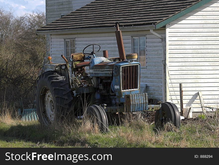 Old tractor on local farm. Old tractor on local farm