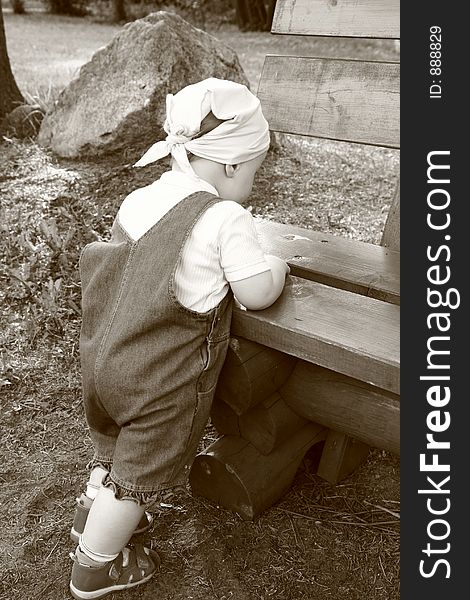 Child and the bench