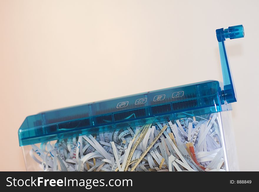 Paperwork shredded to protect privacy. Paperwork shredded to protect privacy.