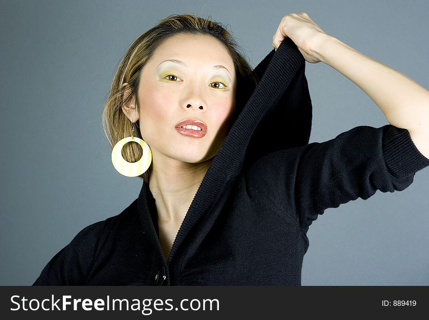 Headshot Of A Gorgeous Japanese Woman