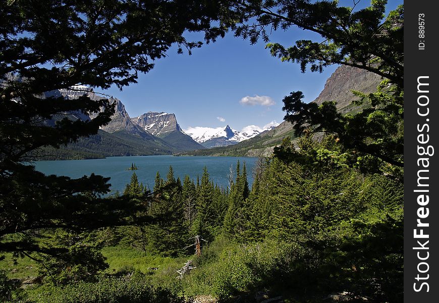 This picture was taken in Glacier National Park and shows St Mary Lake on the east side of the Park. This picture was taken in Glacier National Park and shows St Mary Lake on the east side of the Park.